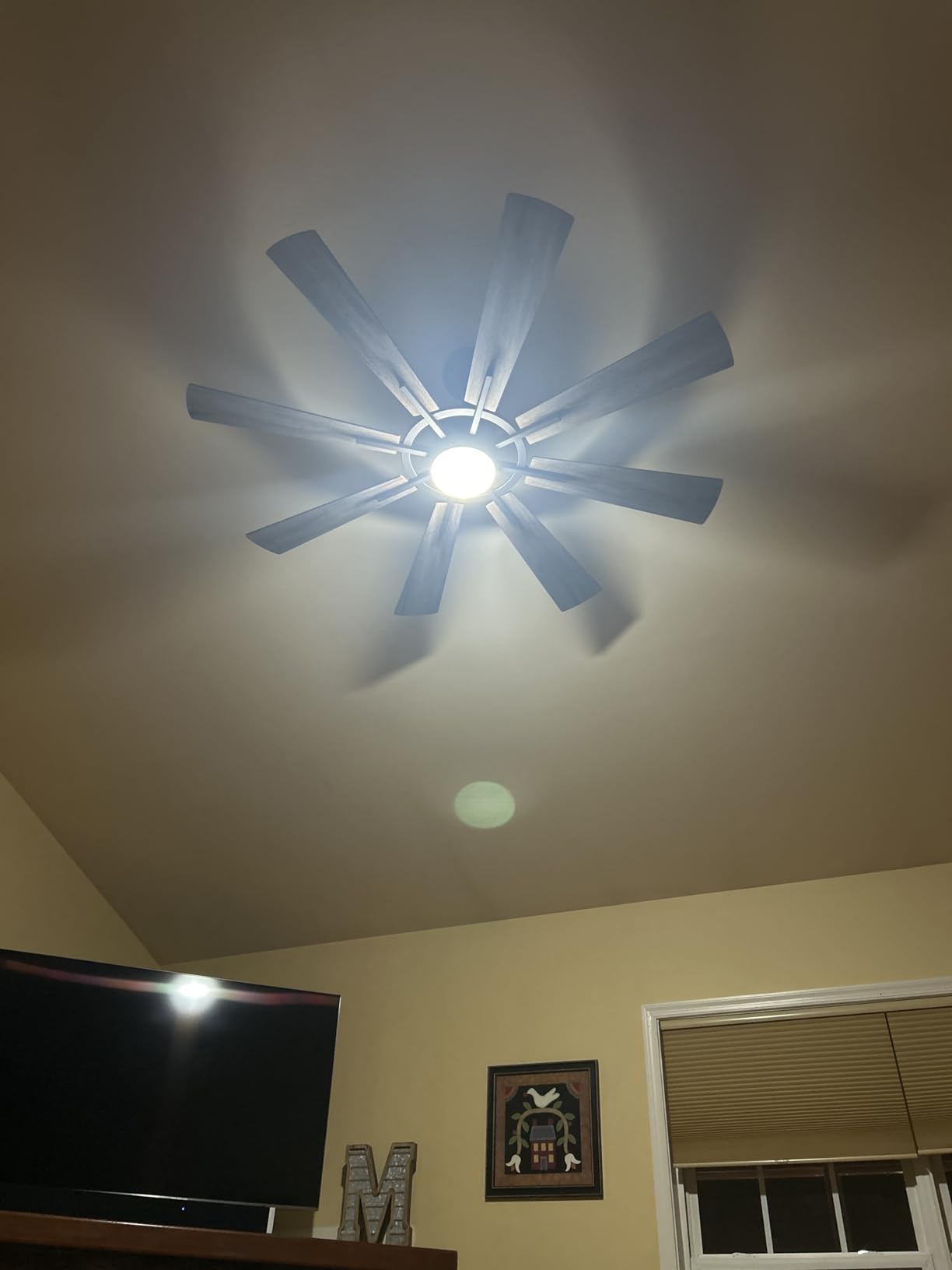 100 Inch Large Ceiling Fans with Lights and Remote, Big HVLS Ceiling Fan customer photo 1