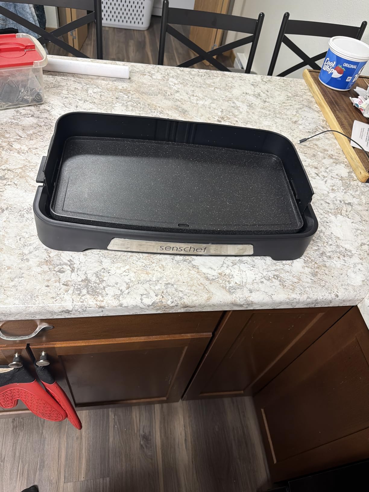 Cleansnap Everyday Electric Griddle, 20” Nonstick Grill with Foldable Anti-Mess Shield, 1700W Fast Heating, ILAG Ultimate Coating, Dishwasher-Safe Removable Plate, Midnight Black customer photo 1