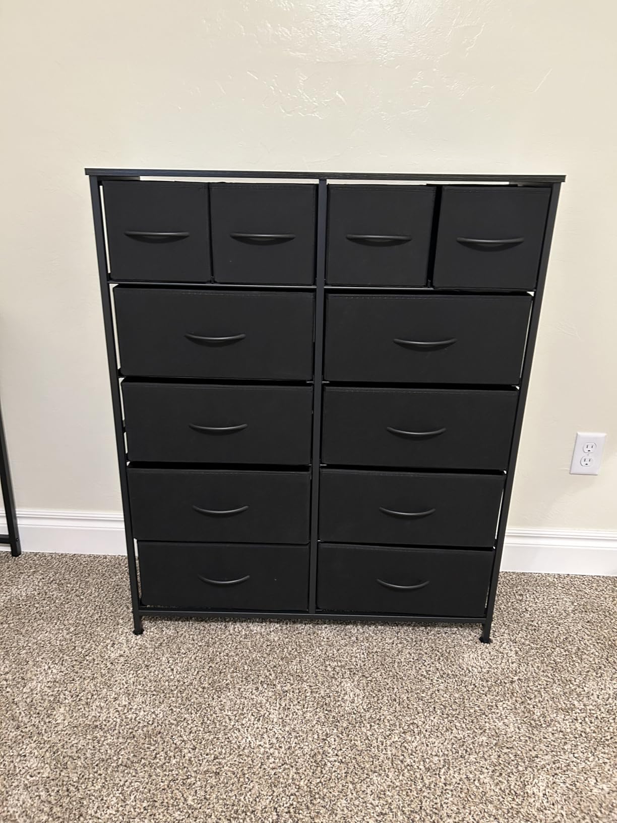 WLIVE 12 Drawer Tall Black Fabric Dresser Bedroom Storage Chest customer photo 1