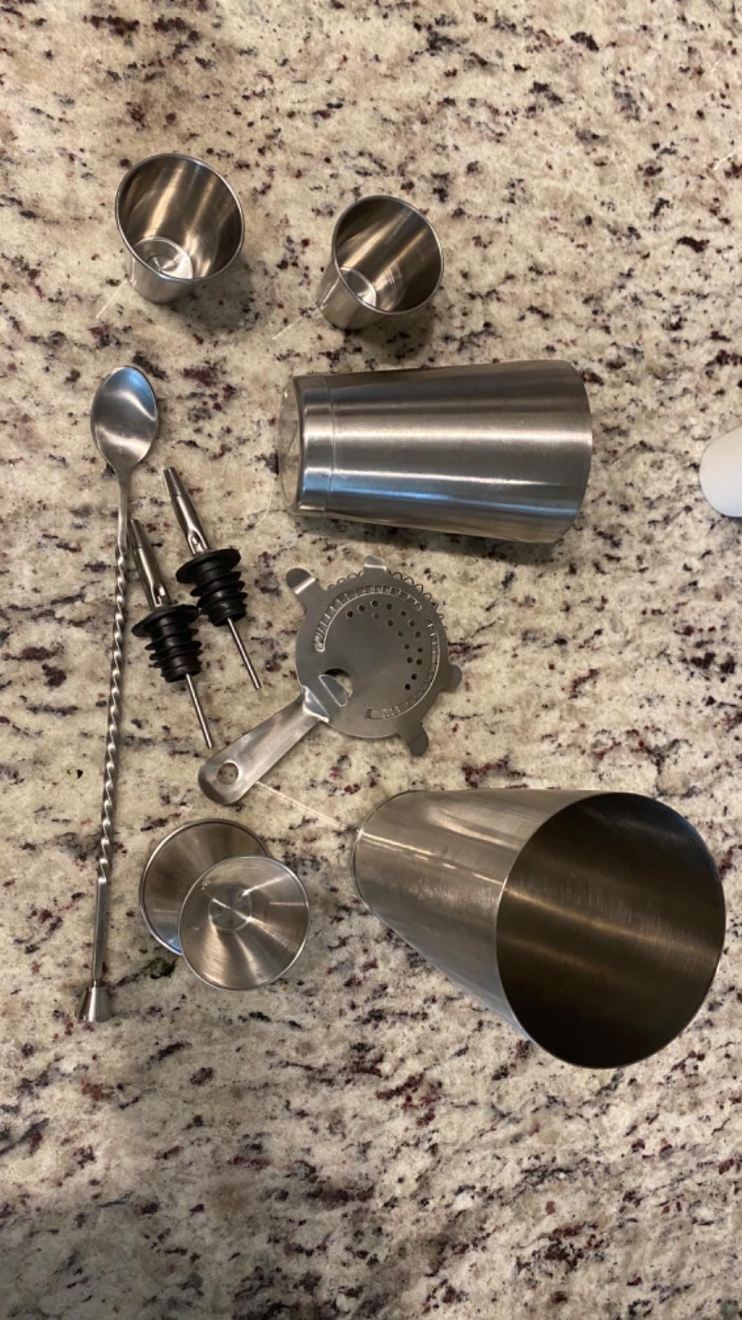 FineDine Stainless Steel Bar Set Cocktail Shaker Set Bartender Kit customer photo 1