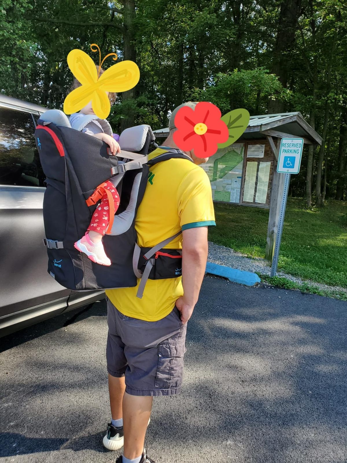 Baby Backpack Carrier, Toddler Hiking Backpack Carrier with Sunshade, Green customer photo 2