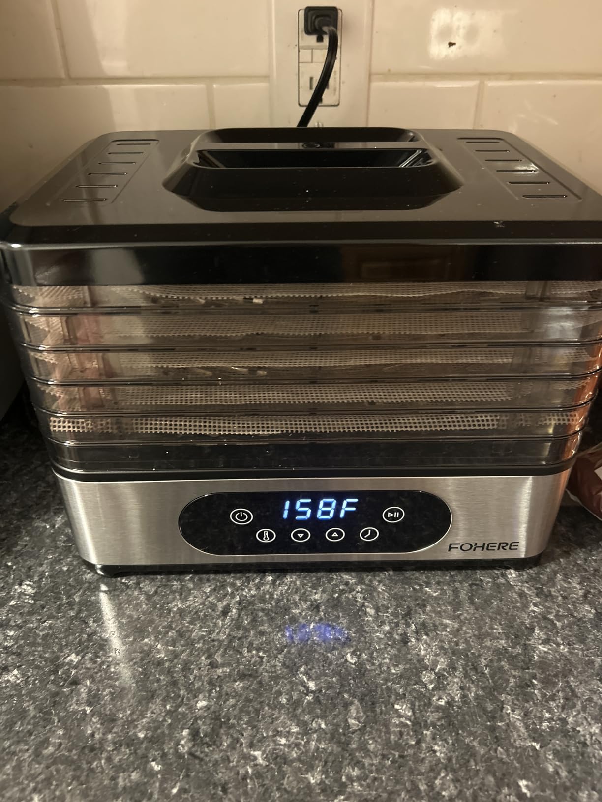 FOHERE Food Dehydrator, 5 BPA-Free Tray Dehydrators, 11.42