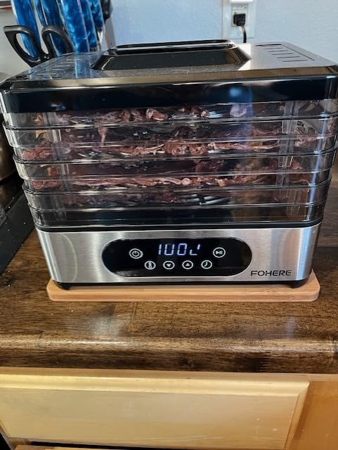FOHERE Food Dehydrator, 5 BPA-Free Tray Dehydrators, 11.42