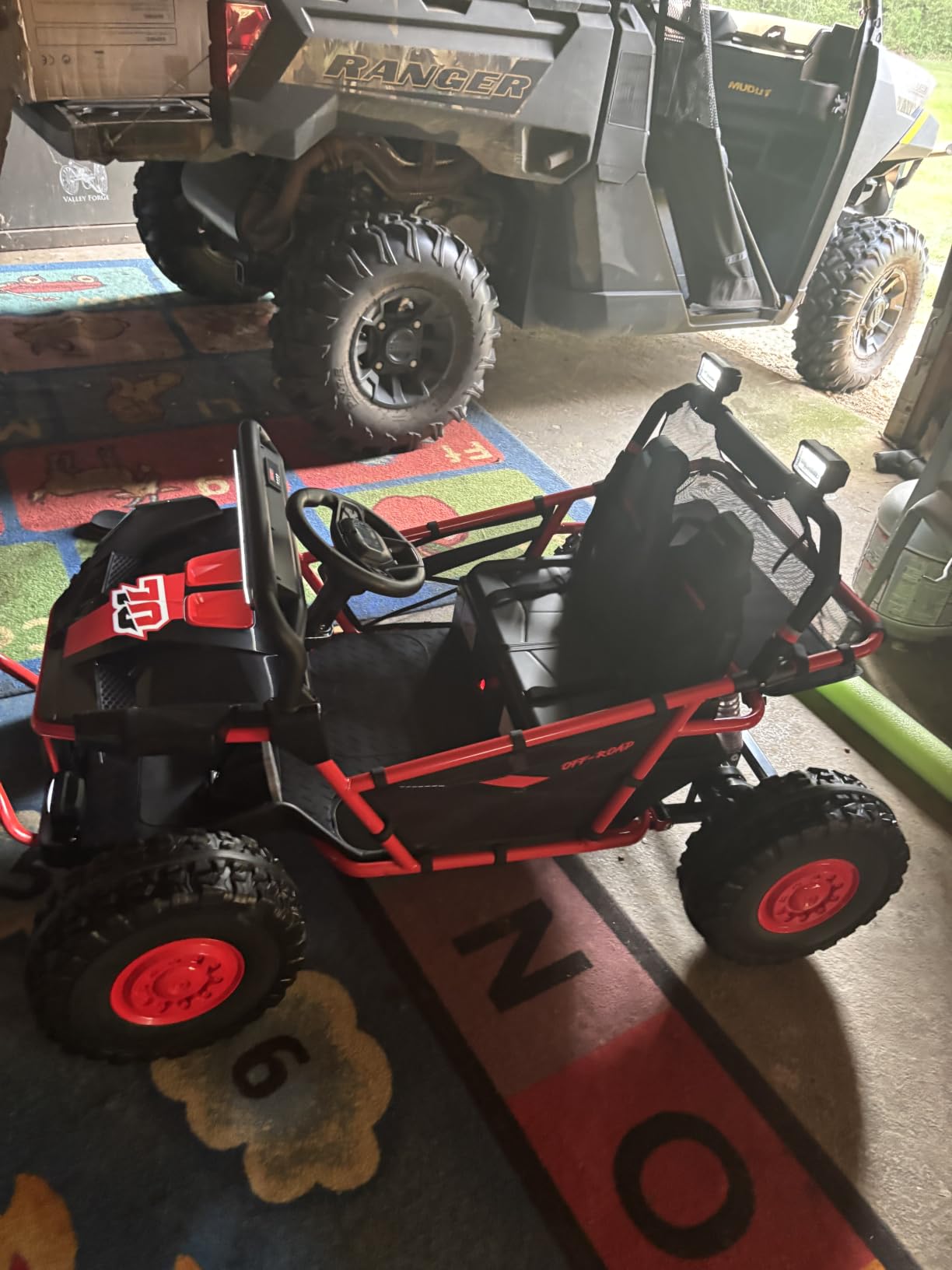 First Ride On 36V Kids Ride On UTV, 2-Seater 400W Electric Car for Kids 6+, 5-8 MPH Speed, 14