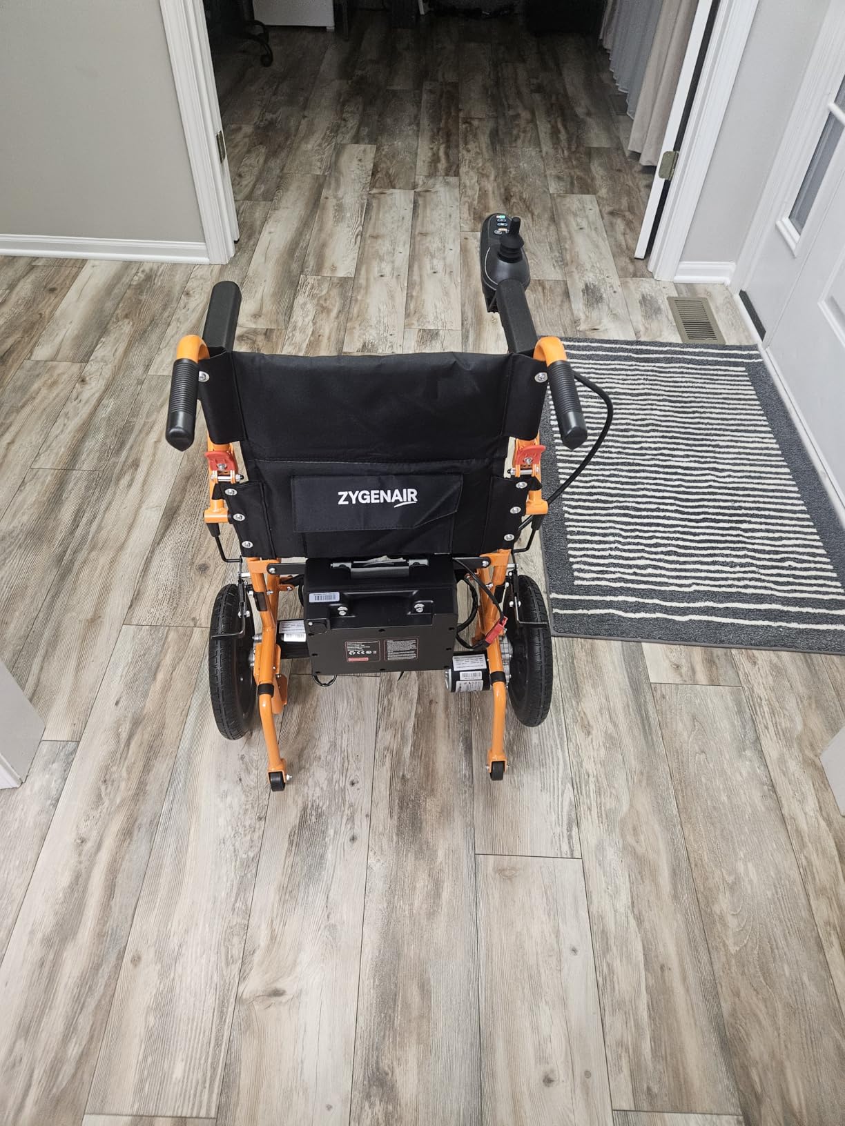 Electric Wheelchairs for Adults Seniors, Foldable Lightweight Power motorized Wheelchair 330Lbs Capacity, 15 Miles Range Motorized Wheelchair 500W Motors with Lithium Battery, Airline Approved, Orange customer photo 2