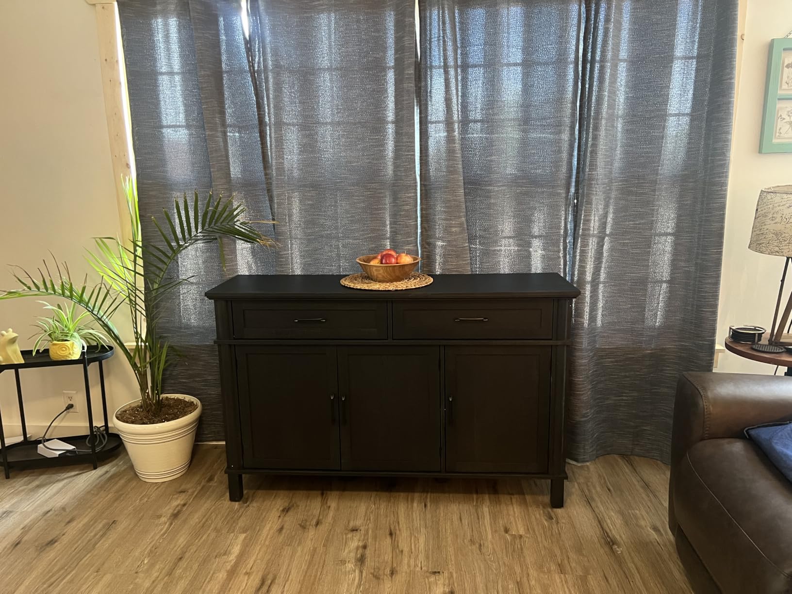ONBRILL 48 Inch Buffet Cabinet with Storage, Brown customer photo 1
