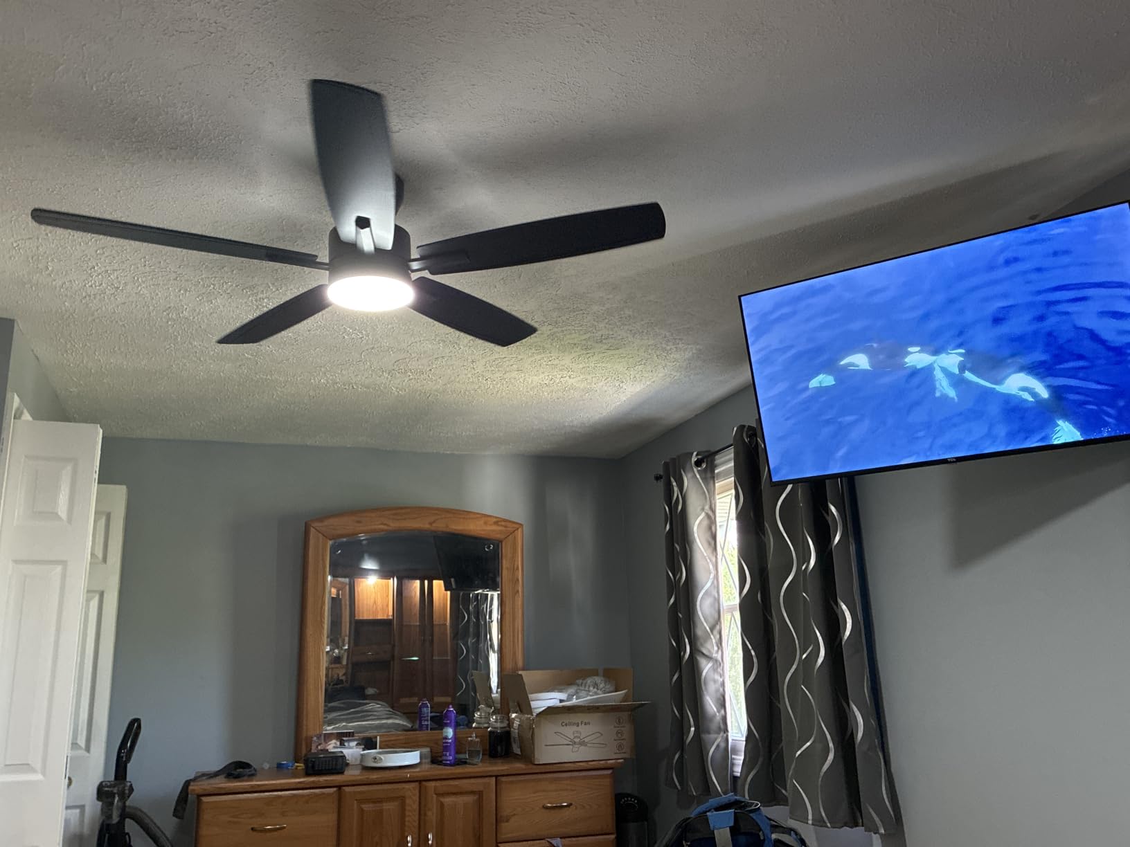 Ohniyou 52'' Low Profile Ceiling Fan No Light, for Indoor/Covered Outdoor customer photo 1