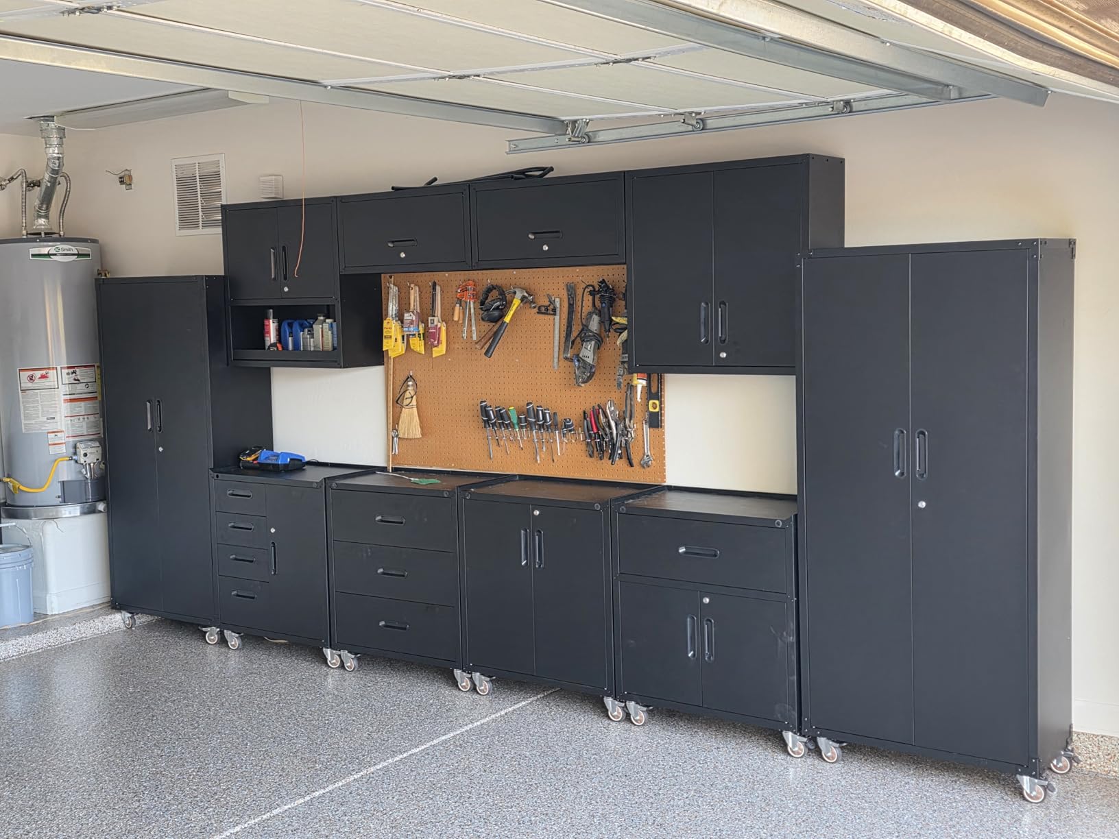 10-Piece Heavy Duty Steel Garage Cabinet System | All-in-One Modular Garage Cabinet Set for Ultimate Workshop Organization | Easy Assembly Garage Storage Cabinets & Tool Bench customer photo 1