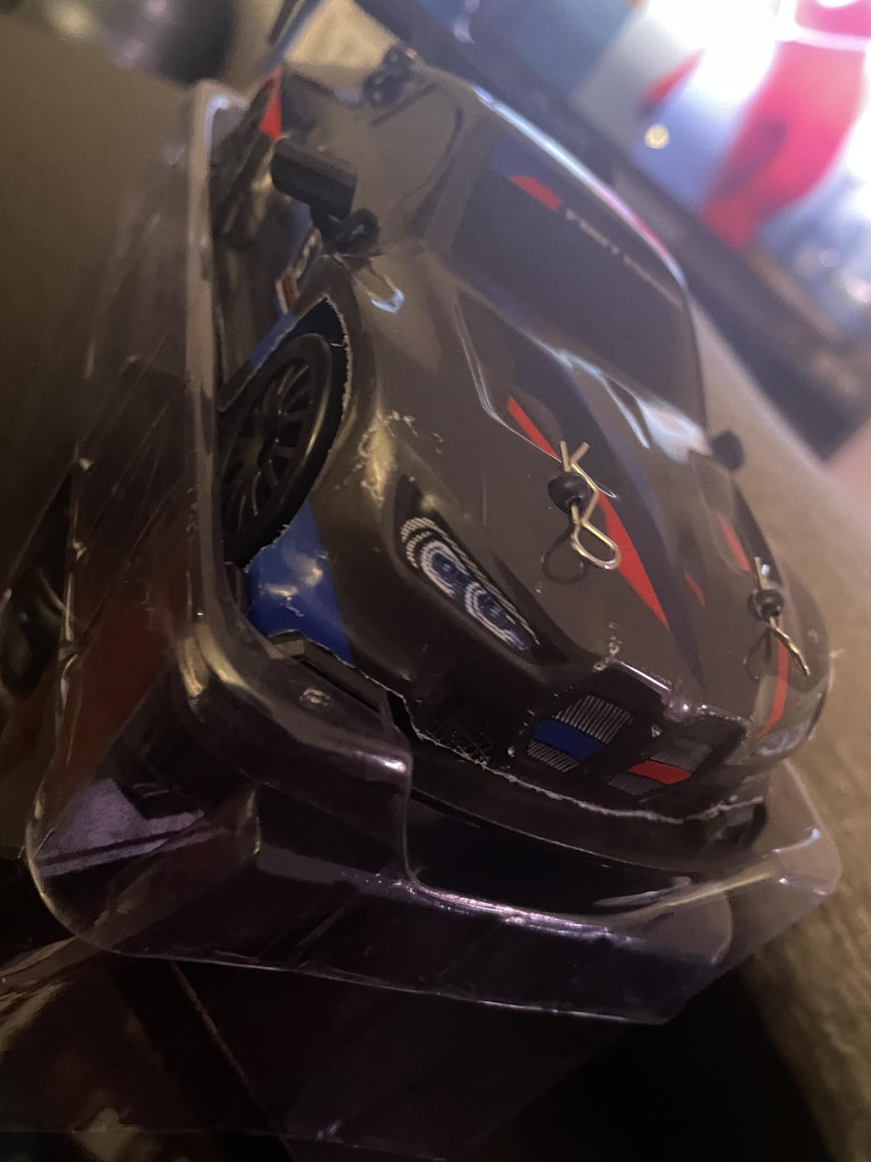 1:24 Scale RC Drift Car 4WD 2.4GHz 30KM/H High Speed Racing Sport Toy Car with LED Lights, Racing and Drift Wheels(02-Blue) customer photo 1