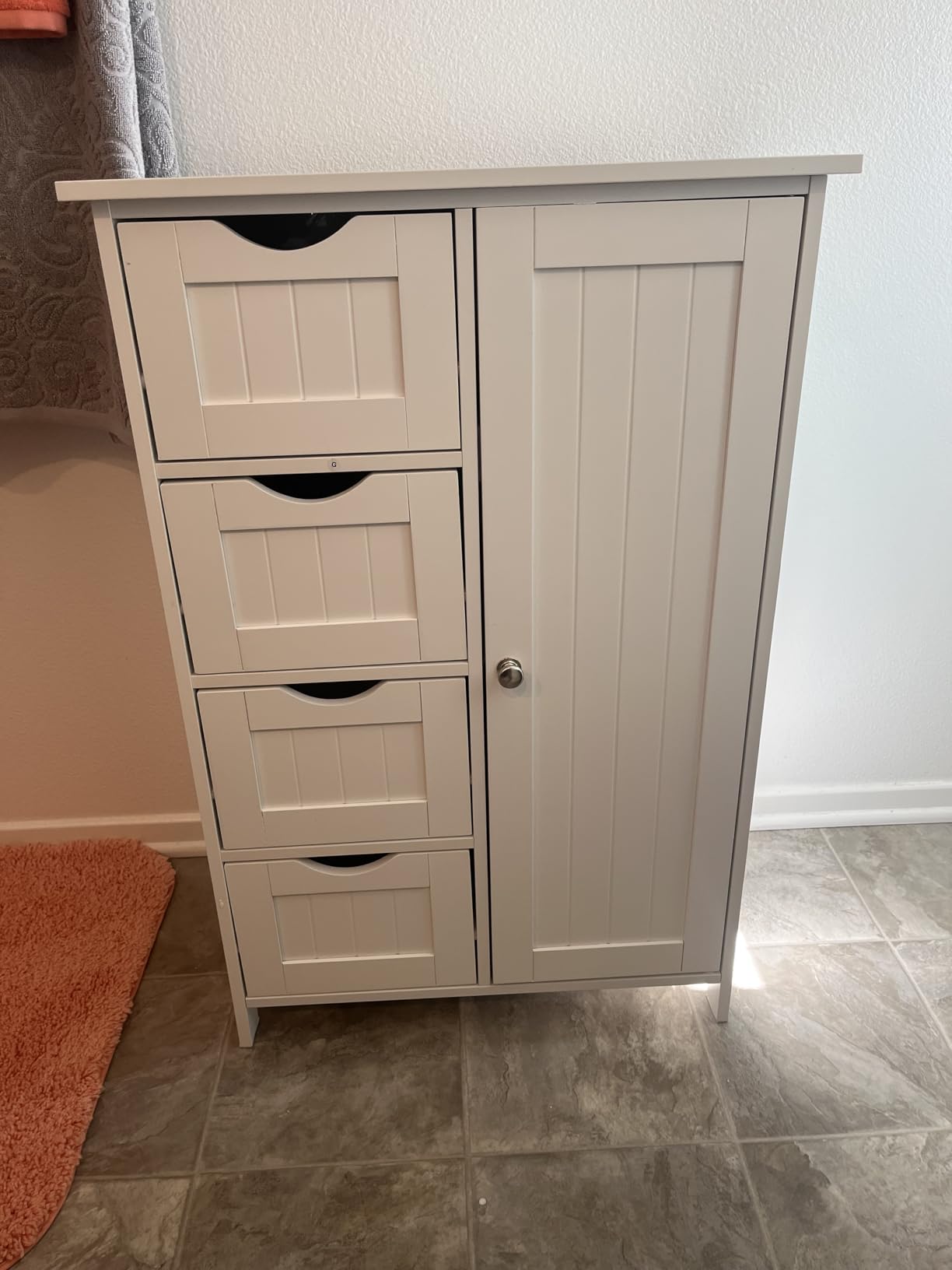 VASAGLE Floor Storage Cabinet, 2 Adjustable Shelves, 4 Doors,42.7