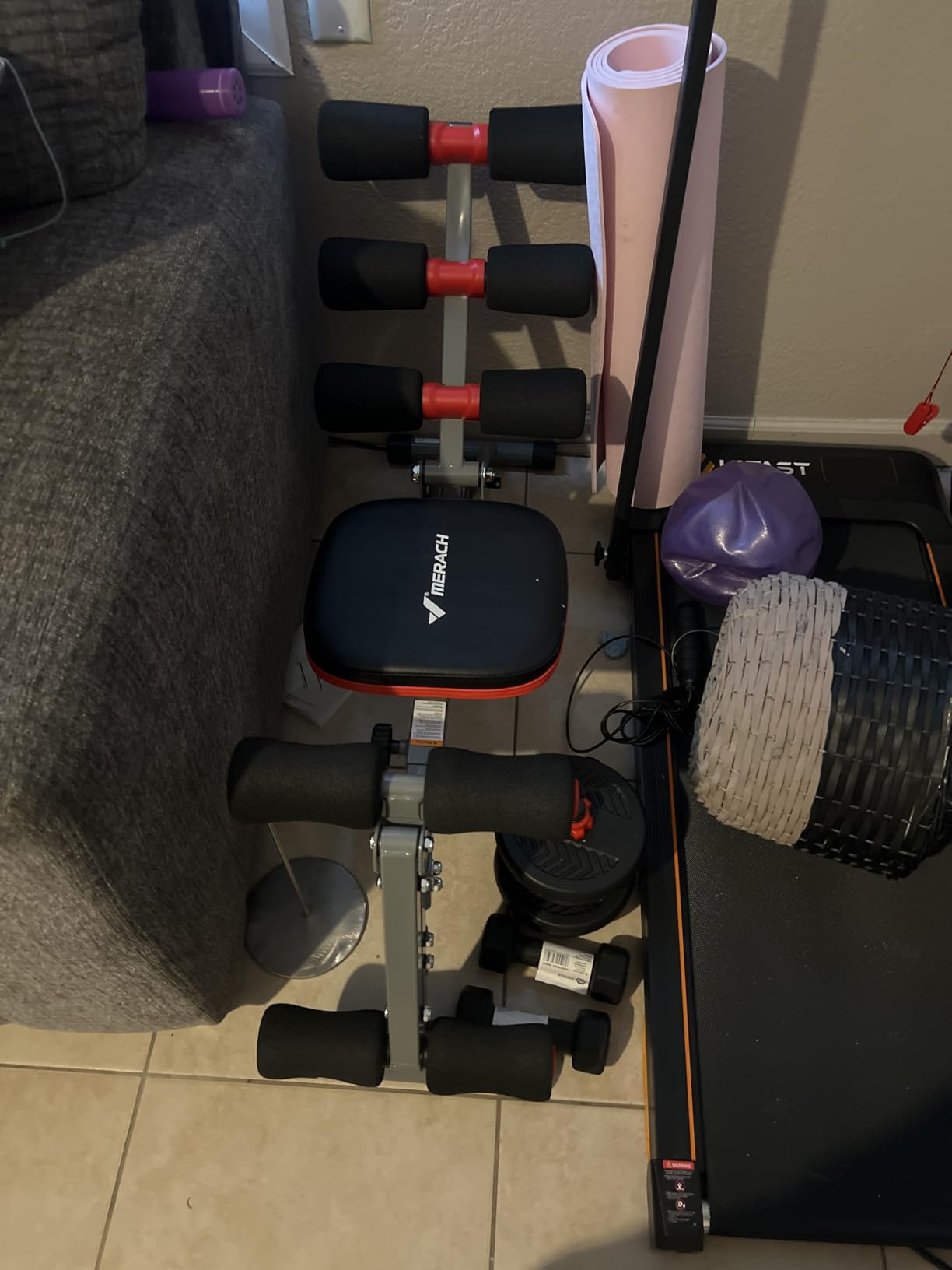 MERACH Ab Machine, Adjustable Ab Trainer, Sit Up Exercise Equipment 300LBS customer photo 2