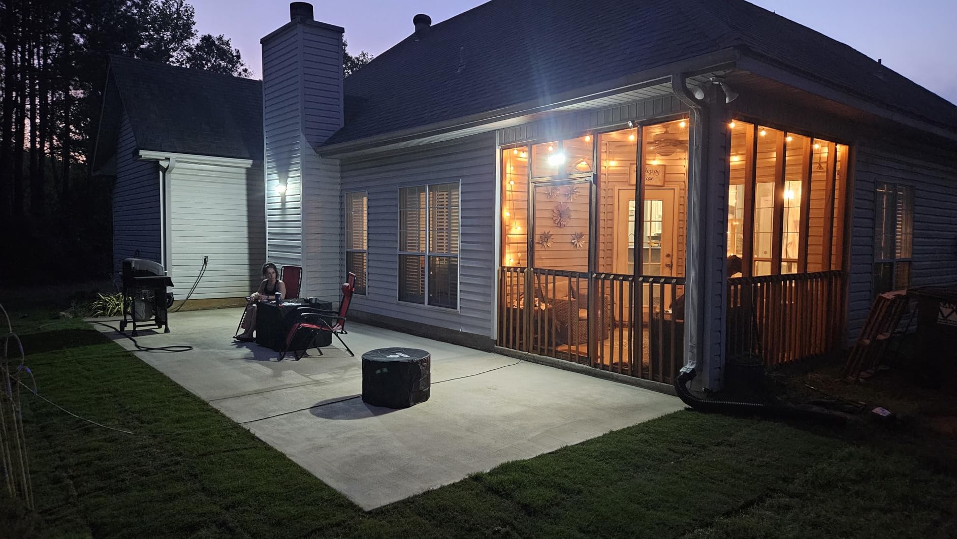 Onforu 4500LM Solar Lights Outdoor, 3 Heads Security Lights with Remote Control, IP65 Waterproof Motion Sensor Lights, 3 Modes Flood Lights for Wall, Porch, Yard, Outside, 2 Pack, White customer photo 1