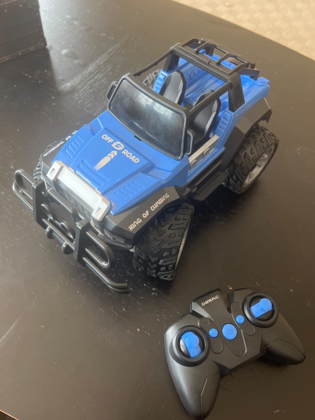DEERC DE125 1:14 RC Car for Kids,4WD Remote Control Off-Road Monster Truck | RC Rock Crawler with Mist Spray,Metal Shell, LED Lights, 2.4GHz All-Terrain Car, 2 Batteries, Gifts for Beginners and boys customer photo 2
