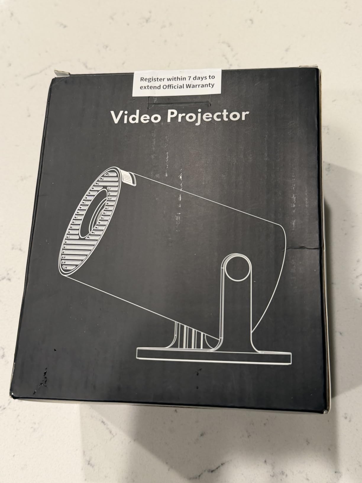 Mini Projector, Portable Projector with Wifi and Bluetooth, Built in Apps | Support 4K 1080P, 180° Rotation, Auto Keystone, Movie Projector customer photo 1