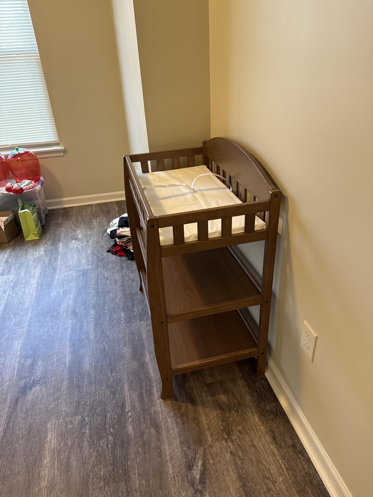 Delta Children Infant Changing Table with Pad, Chestnut customer photo 1