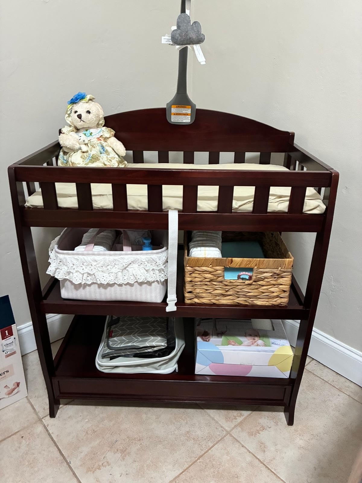 Delta Children Infant Changing Table with Pad, Chestnut customer photo 2