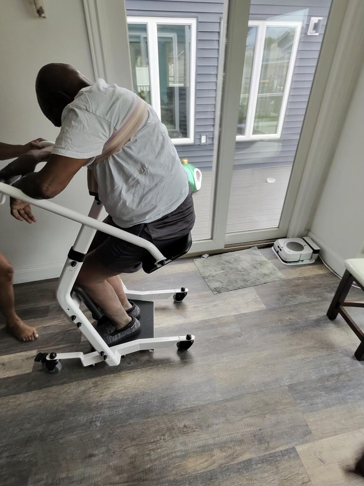 VOCIC Sit to Stand Lift, One-Step Stand Assist Lift for Elderly, Patient Lift Chair Transport Unit with Wheels, Fall Prevention & Muscle Building, AY03 2026 Upgraded customer photo 1