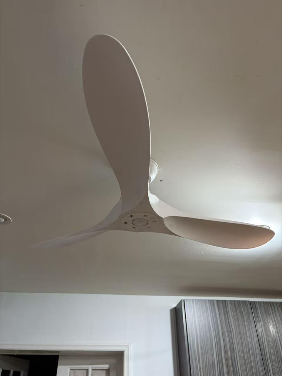 Obabala Black Outdoor Ceiling Fan, 52 in Ceiling Fans No Light with Remote Control, 3 Blades, 6 Speed Reversible DC Motor Modern for Patios, Living Room, Bedroom, Porch customer photo 1