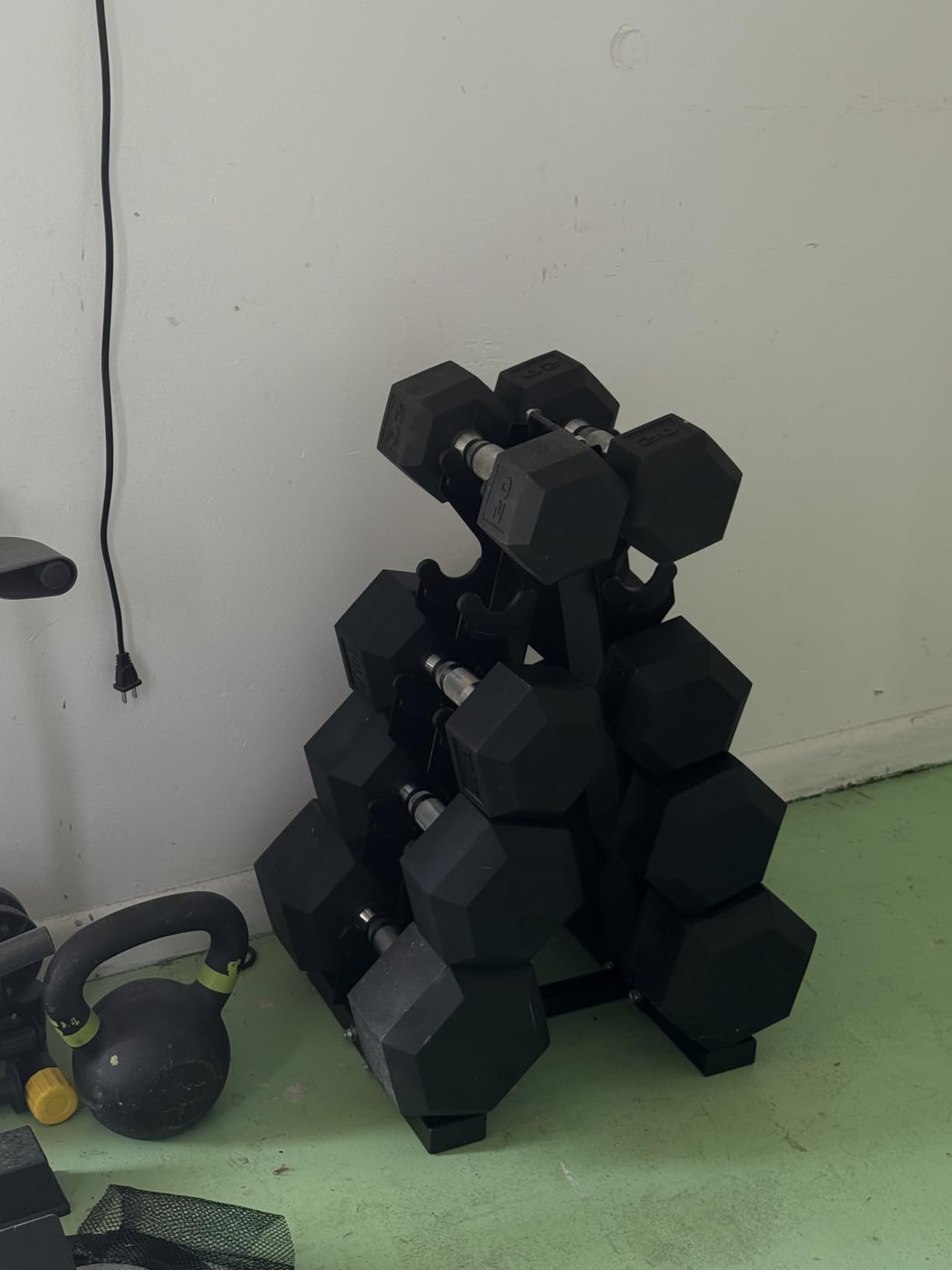 Hex Dumbbell Set 60-650lb, Weights Set Rubber Encased, Home Gym customer photo 2