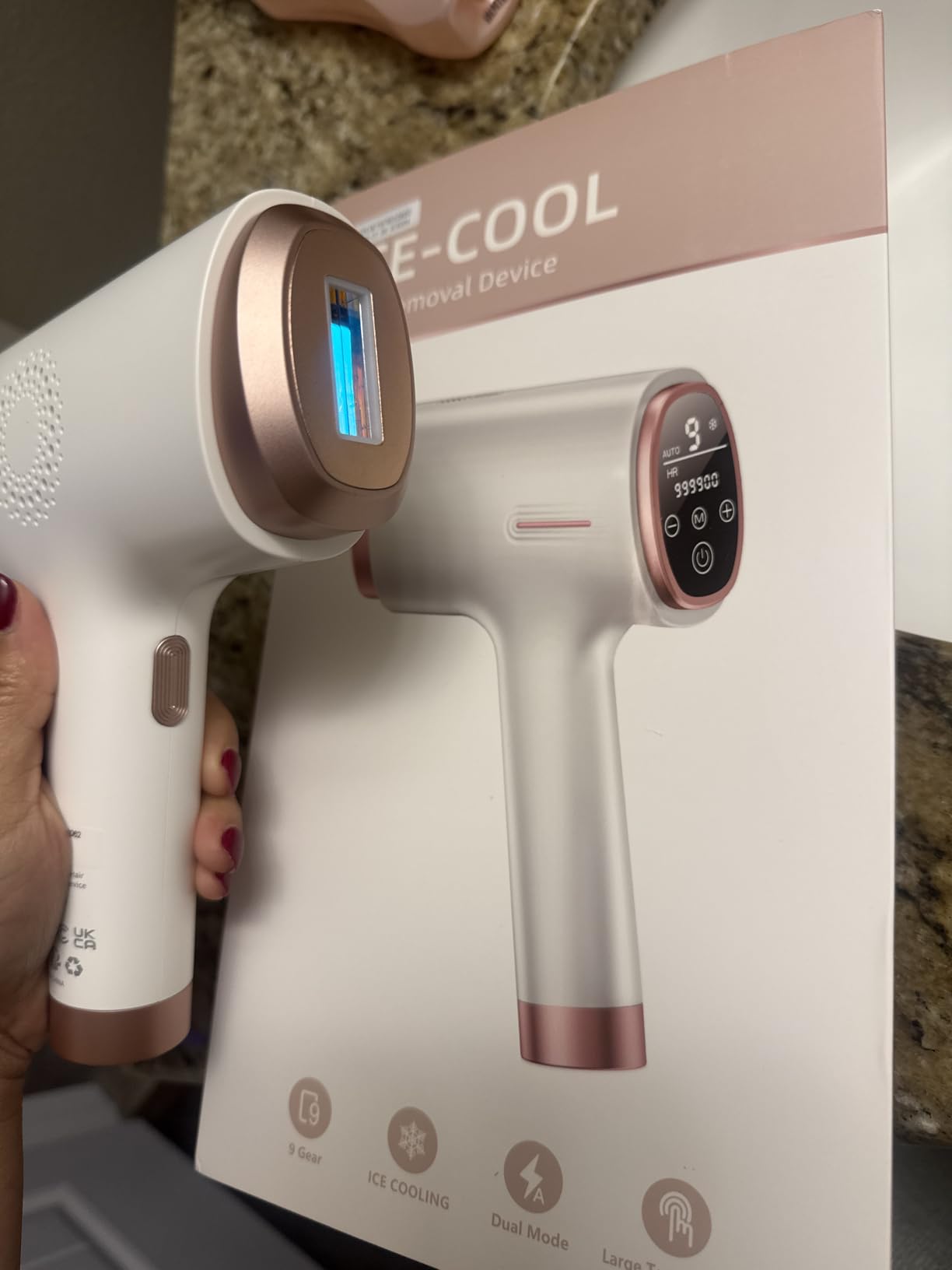 Ubroo IPL Laser Hair Removal Device, 21J Energy, 41°F Ice Cooling customer photo 1