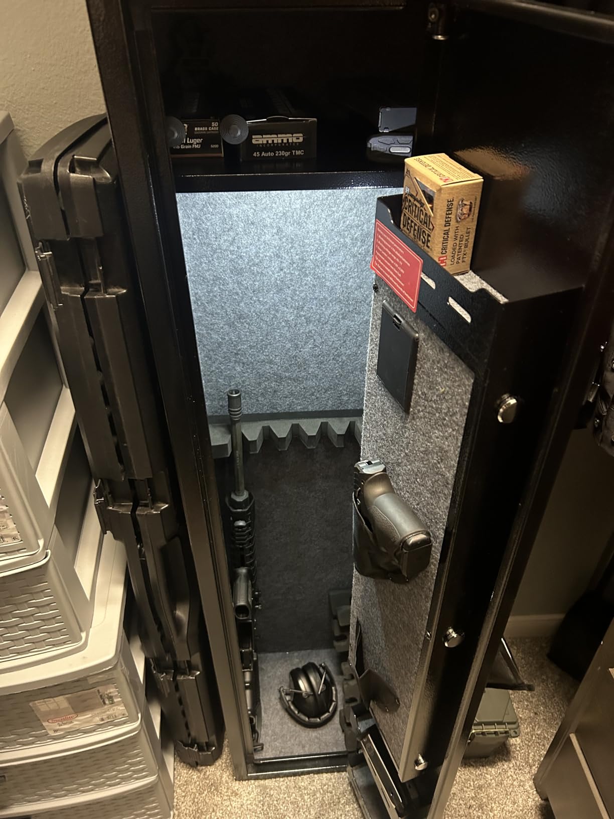 Bonusall 12-16 Gun Safe with Keyboard, Quick Access Rifle Gun Safe, Gun Cabinet for Rifles with 4 Short Gun Pockets and Adjustable Rifle Rack for Home, Garage, Hunter Cabin- Black customer photo 2