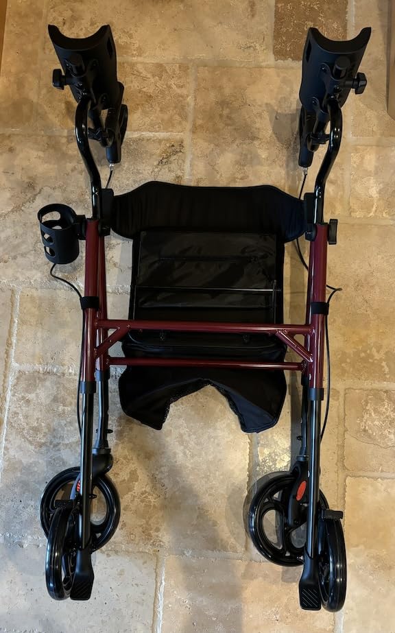 VOCIC Z22 Upright Walkers for Seniors with Seat, GelSoft Stand Up Walker customer photo 2