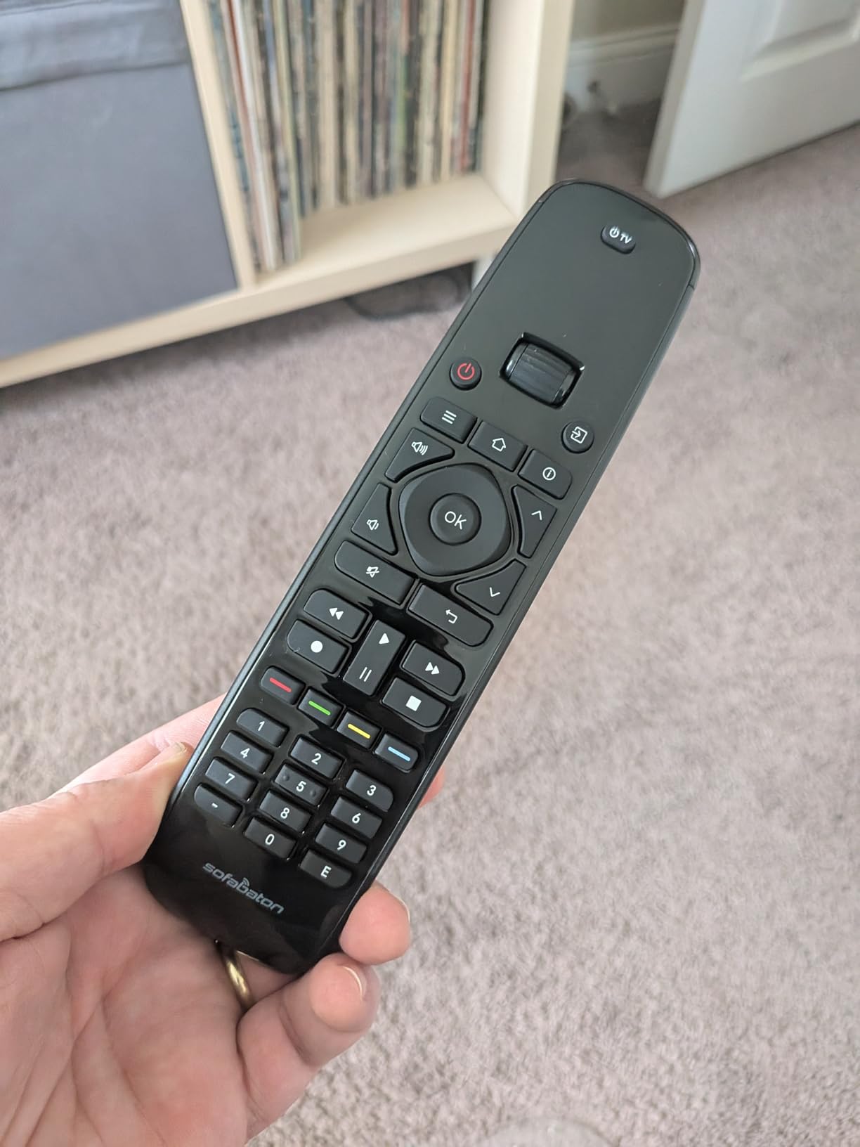SofaBaton U3 Universal Remote Control,Scroll Wheel, Air Mouse,Bluetooth Multipoint,Smart Remote All in One with Customize Button, Works with IR/Bluetooth/RF Devices,Voice Control with Google Assistant customer photo 1