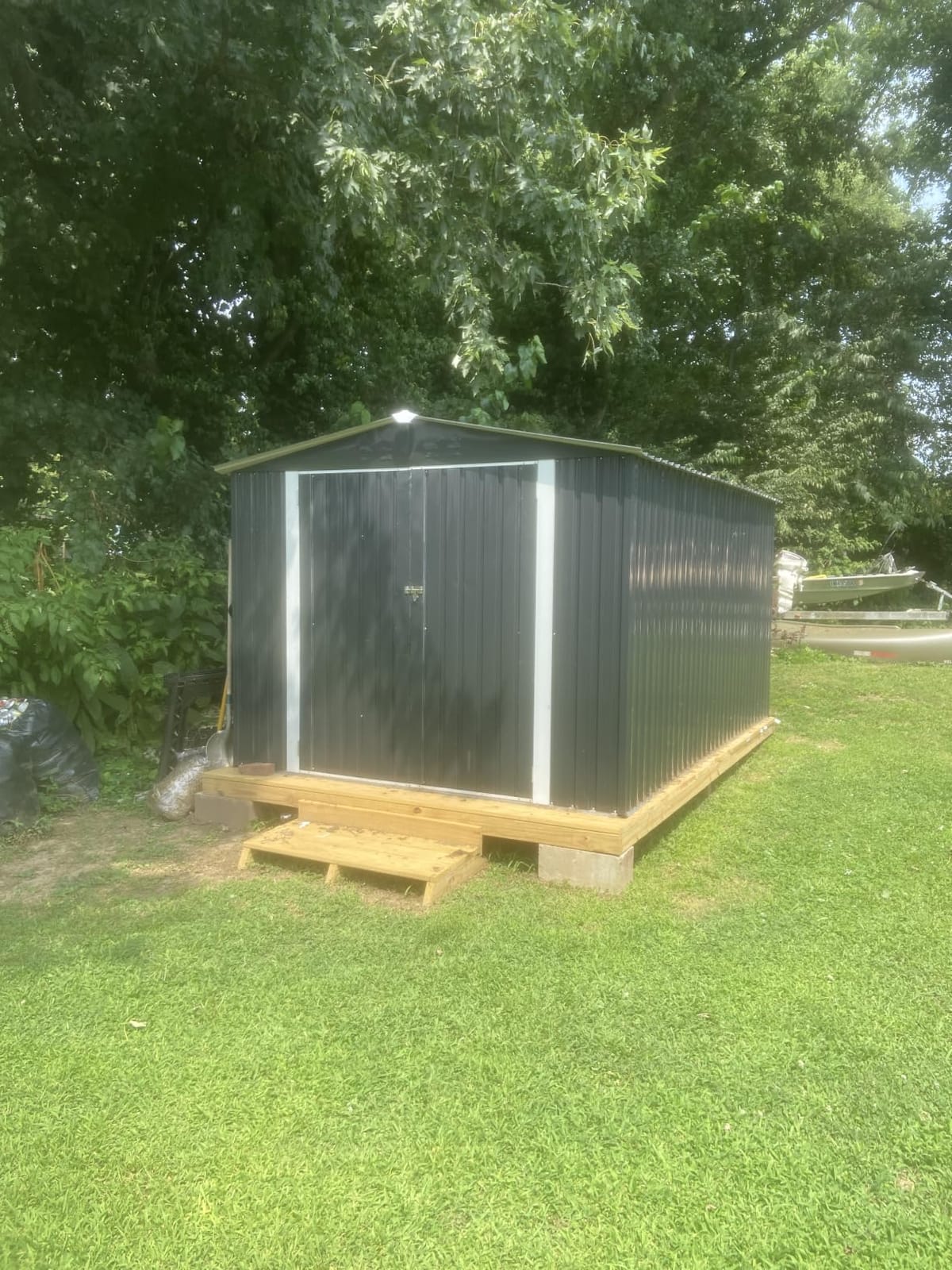 Polar Aurora 10x16 Outdoor Storage Metal Shed with Updated Frame Structure customer photo 1