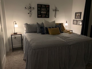 VASAGLE End Table with Charging Station, Narrow Side Table, Nightstand customer photo 2