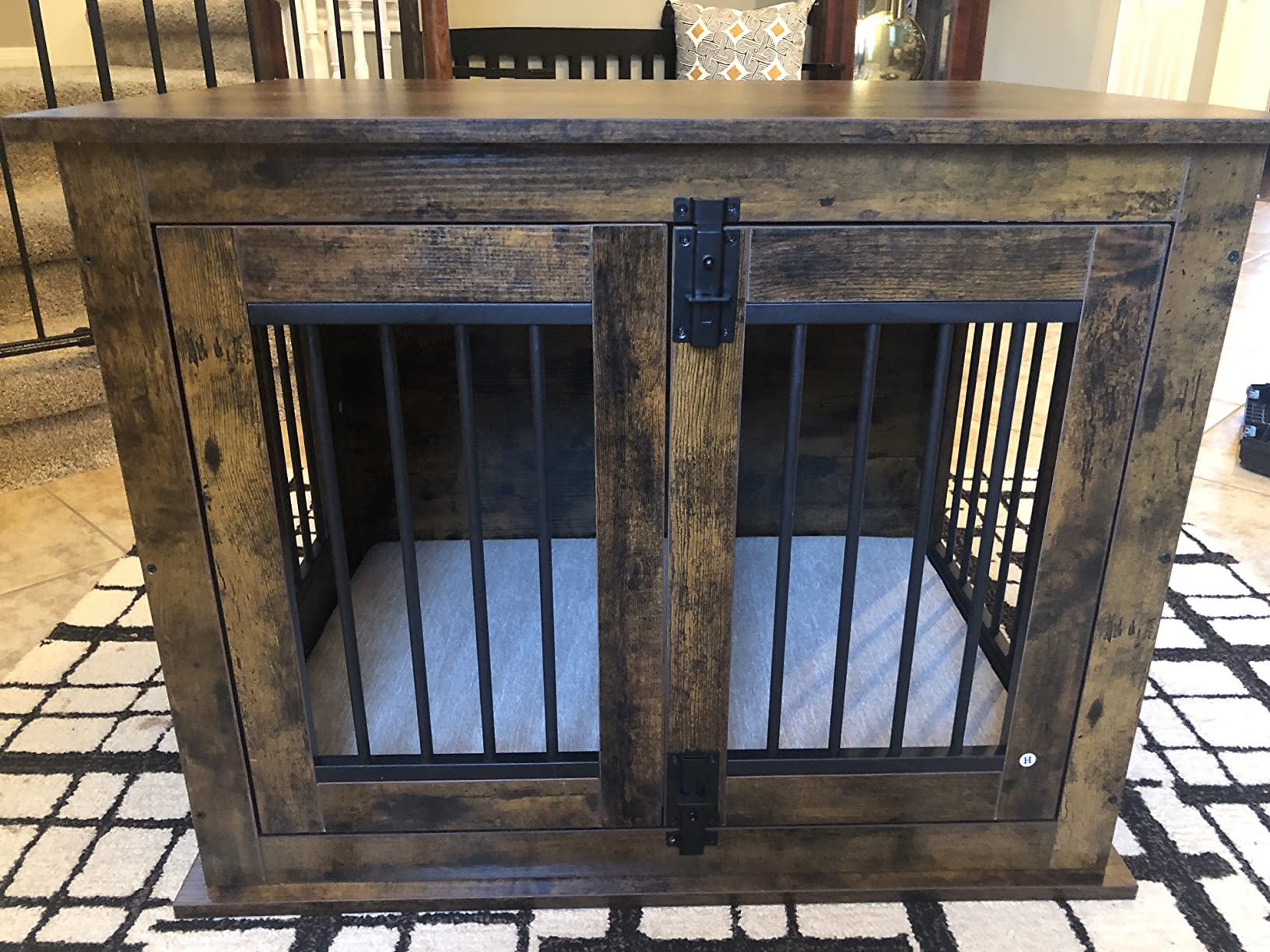Feandrea Modern Dog Crate Furniture, Charging Station, Flip-Up Hidden Door customer photo 2