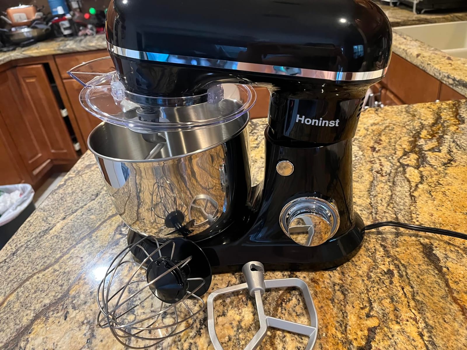 Honinst 4QT Electric Stand Mixer, 10-Speed Tilt-Head Compact Kitchen Mixer with Dough Hook, Beater & Whisk, Light Green customer photo 2