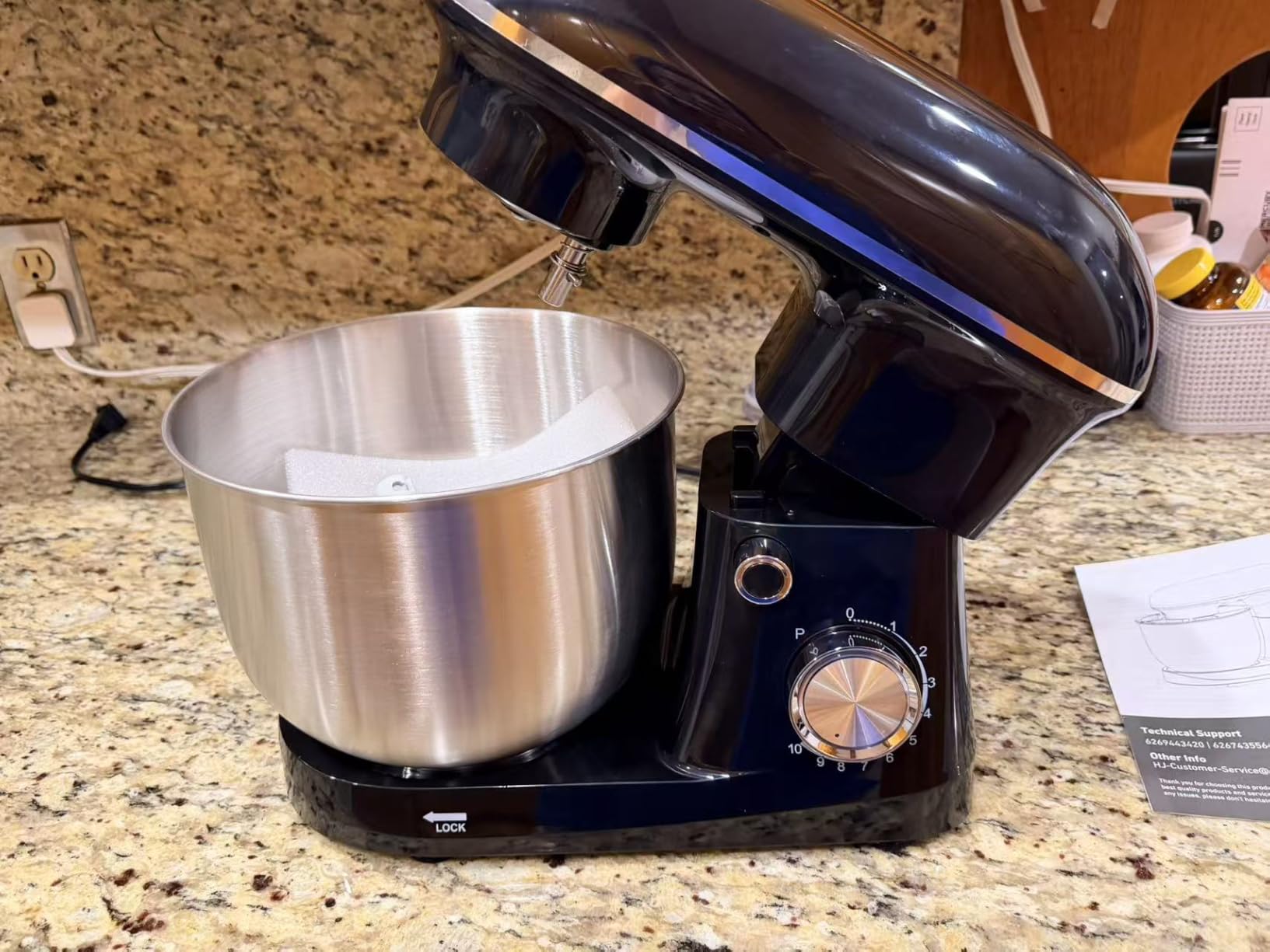 OLIXIS 4.2 Qt Stand Mixer, 10-Speed Tilt-Head Electric Mixer for Baking with Dough Hook, Flat Beater, Whisk & Splash Lid customer photo 2