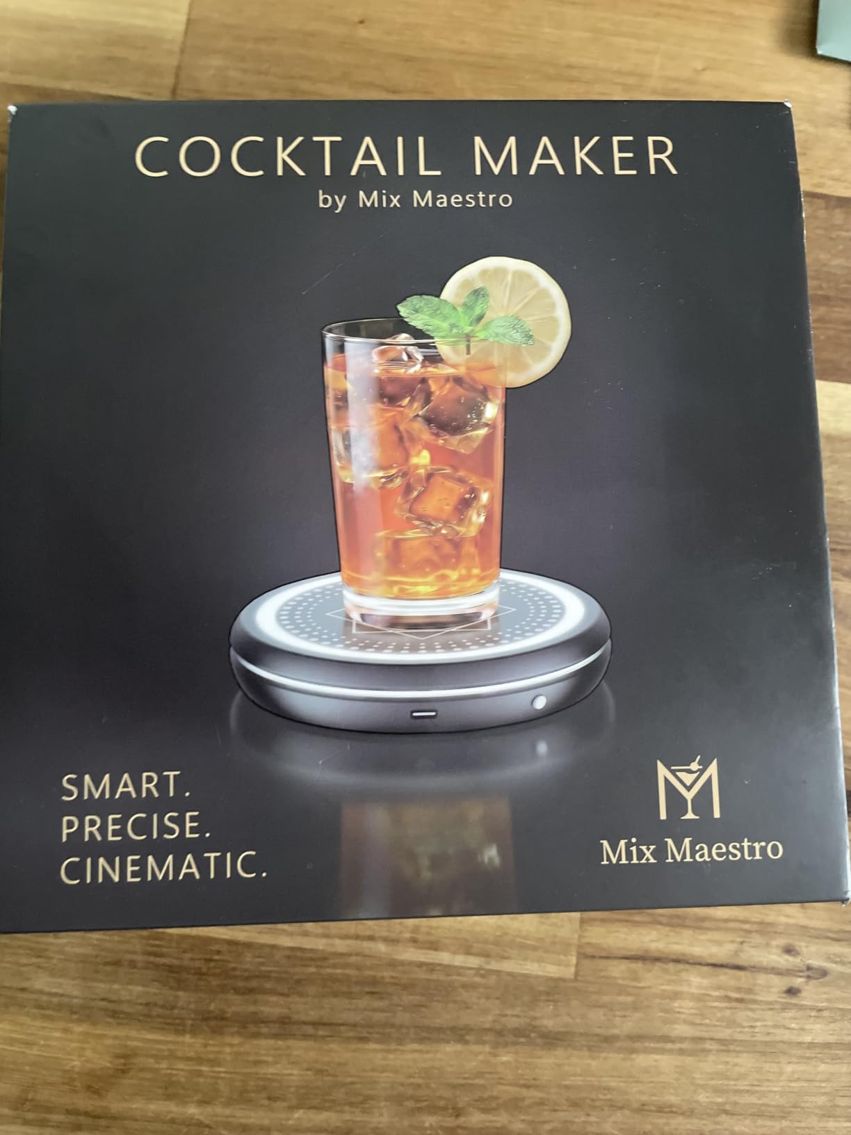 Smart Cocktail Mixing Coaster 2.0, App-Enabled LED Zone Guidance System, Explore Classic & Signature Recipes, Essential Home Bar Assistant for Whiskey Lovers & Cocktail Enthusiasts (Black-White) customer photo 2