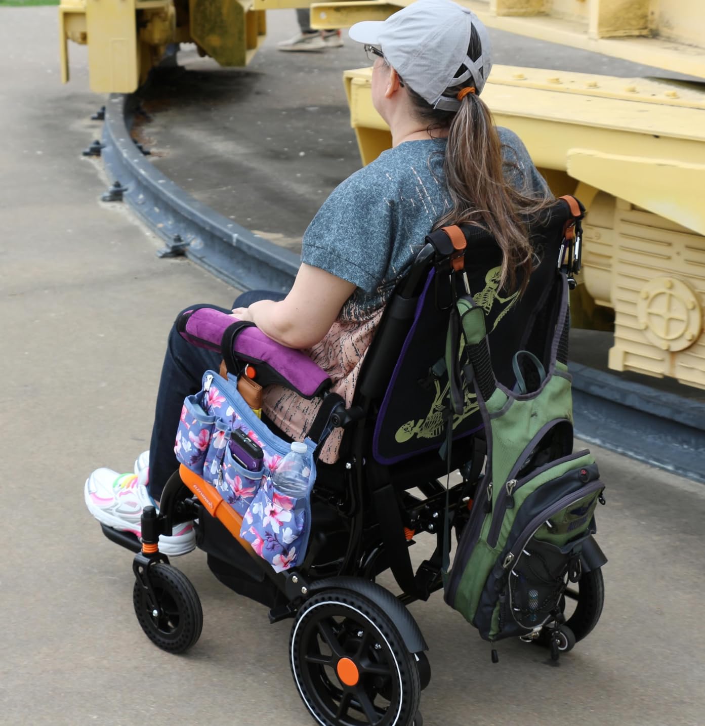Lightweight Electric Wheelchair for Adults, Orange,15 MI customer photo 1