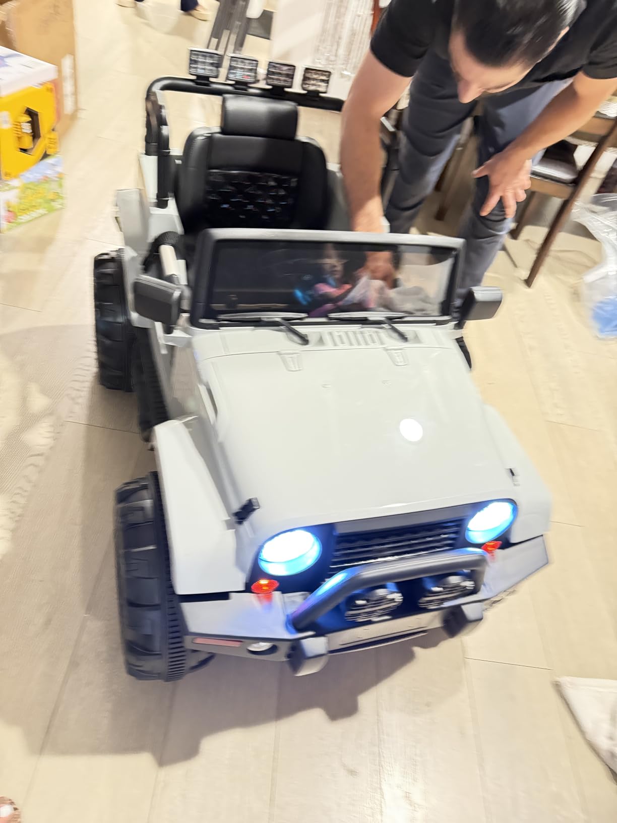 Best Choice Products 12V Kids Ride On Truck Car w/Remote Control, Electric Ride On Car for Toddlers 3-5, Battery Powered Ride On Toy w/LED Lights, 4-Wheel Suspension, Safety Harness - Jet Black customer photo 1