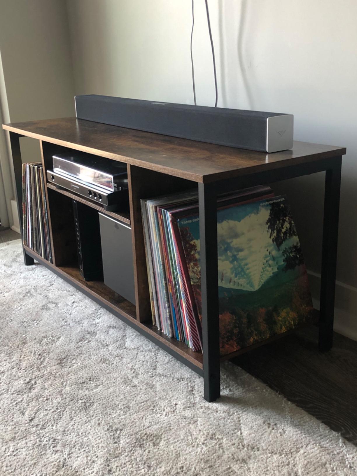 VASAGLE Tall Farmhouse TV Stand, Entertainment Center with Door for 65'' TV customer photo 2