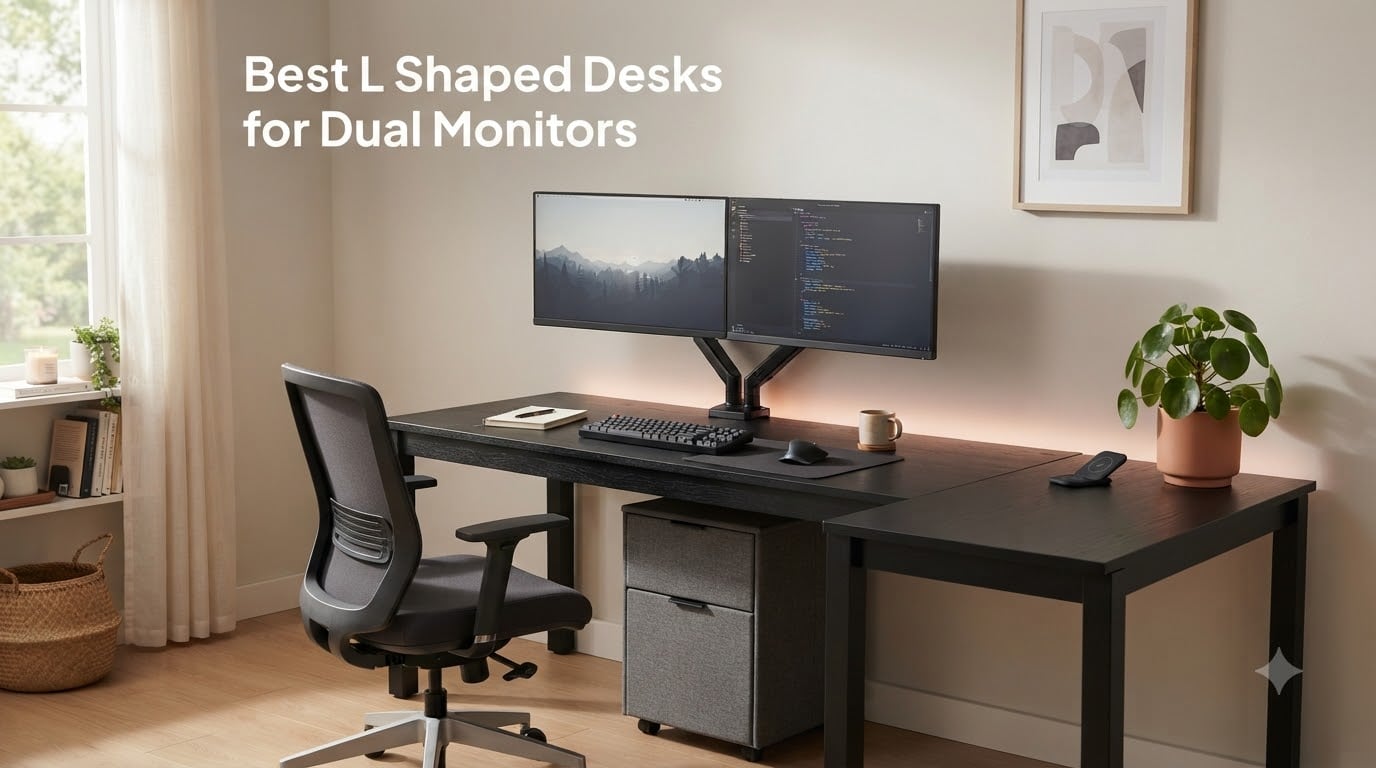 Best L Shaped Desks for Dual Monitors