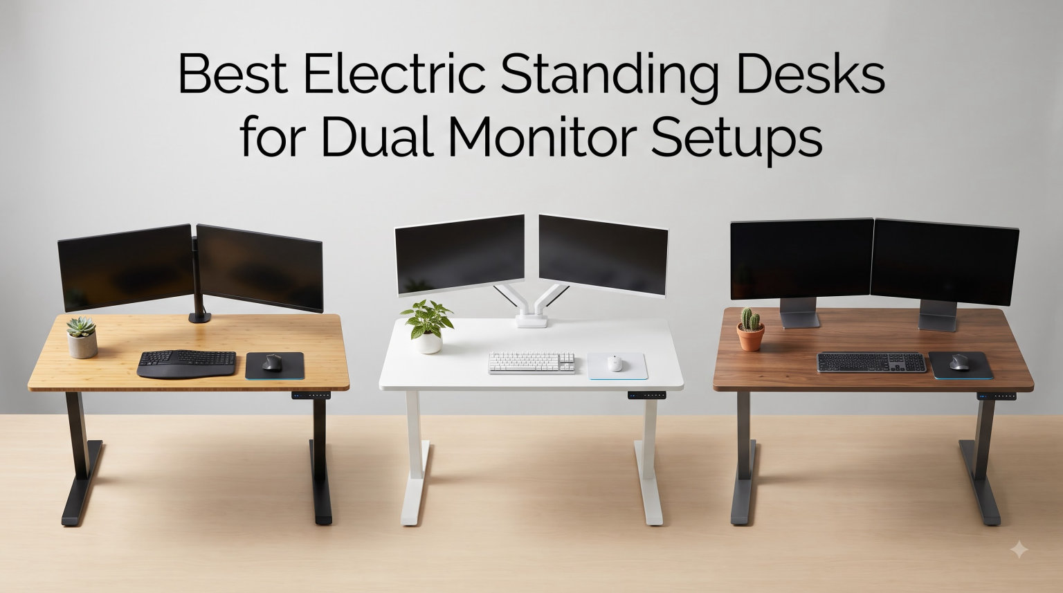 Best Electric Standing Desks for Dual Monitor Setups