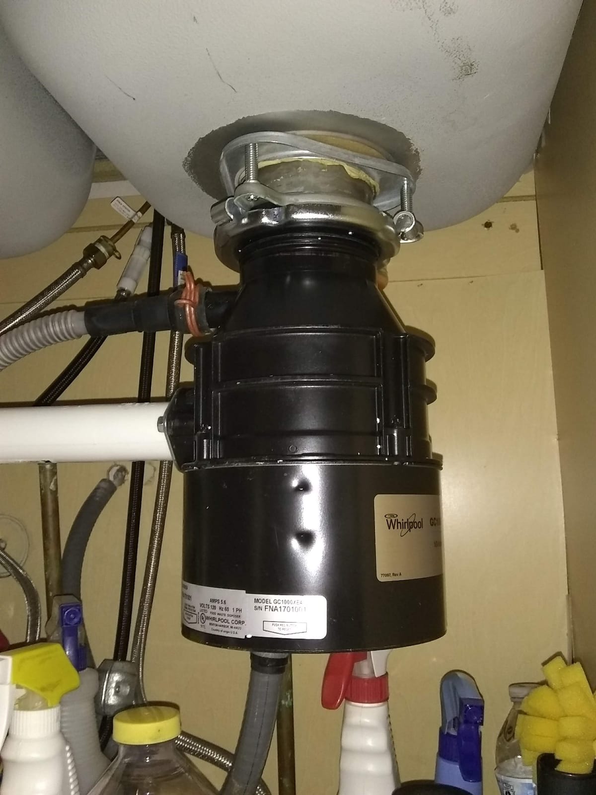 Whirlpool GC1000XE 1/3 hp in Sink Disposer, Black customer photo 1