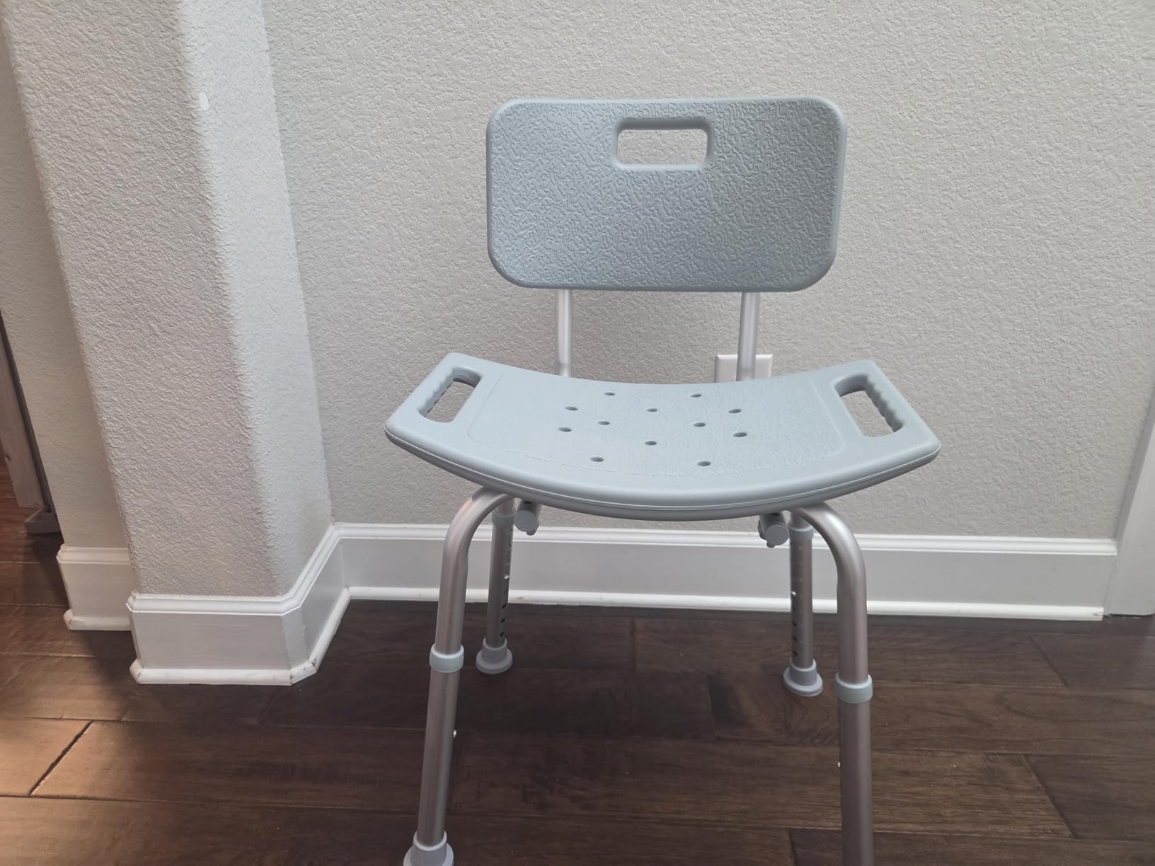 Drive Medical Shower Chair with Back and Suction Feet, Gray customer photo 1