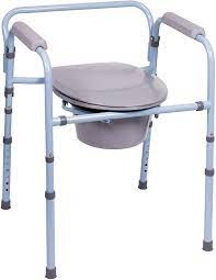 Carex 3-in-1 Folding Bedside Commode and Raised Toilet Seat, Portable Toilet Supports Up to 300lbs, Bedside Commodes for Seniors, Adult Potty Chair with Bucket, Lid, and Splash Guard customer photo 1