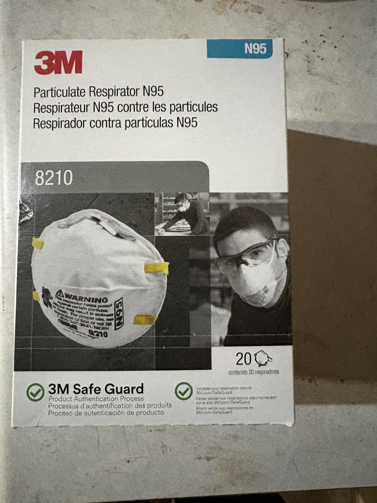 3M Particulate Disposable Respirator 8210, N95, Pack of 20, NIOSH APPROVED customer photo 2