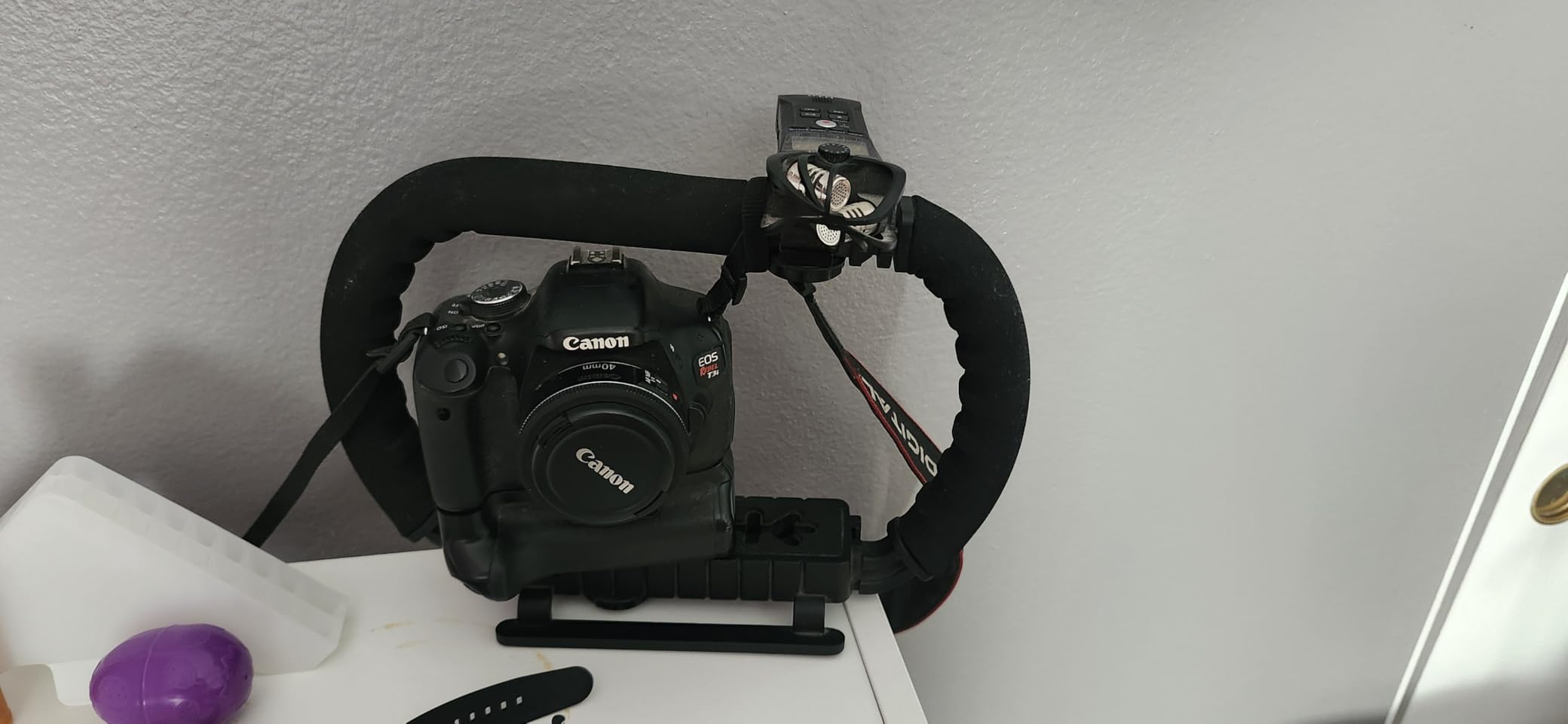 3-Shoe DSLR/Action Camera/Camcorder/Phone Stabilizer Expansion Cage Mount customer photo 2