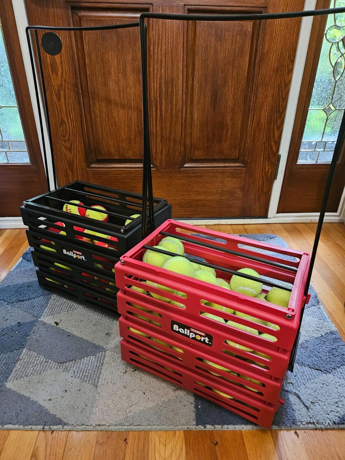 Tourna Ballport Tennis Ball Hopper Holds 80 Balls Durable and Lightweight – Red customer photo 1