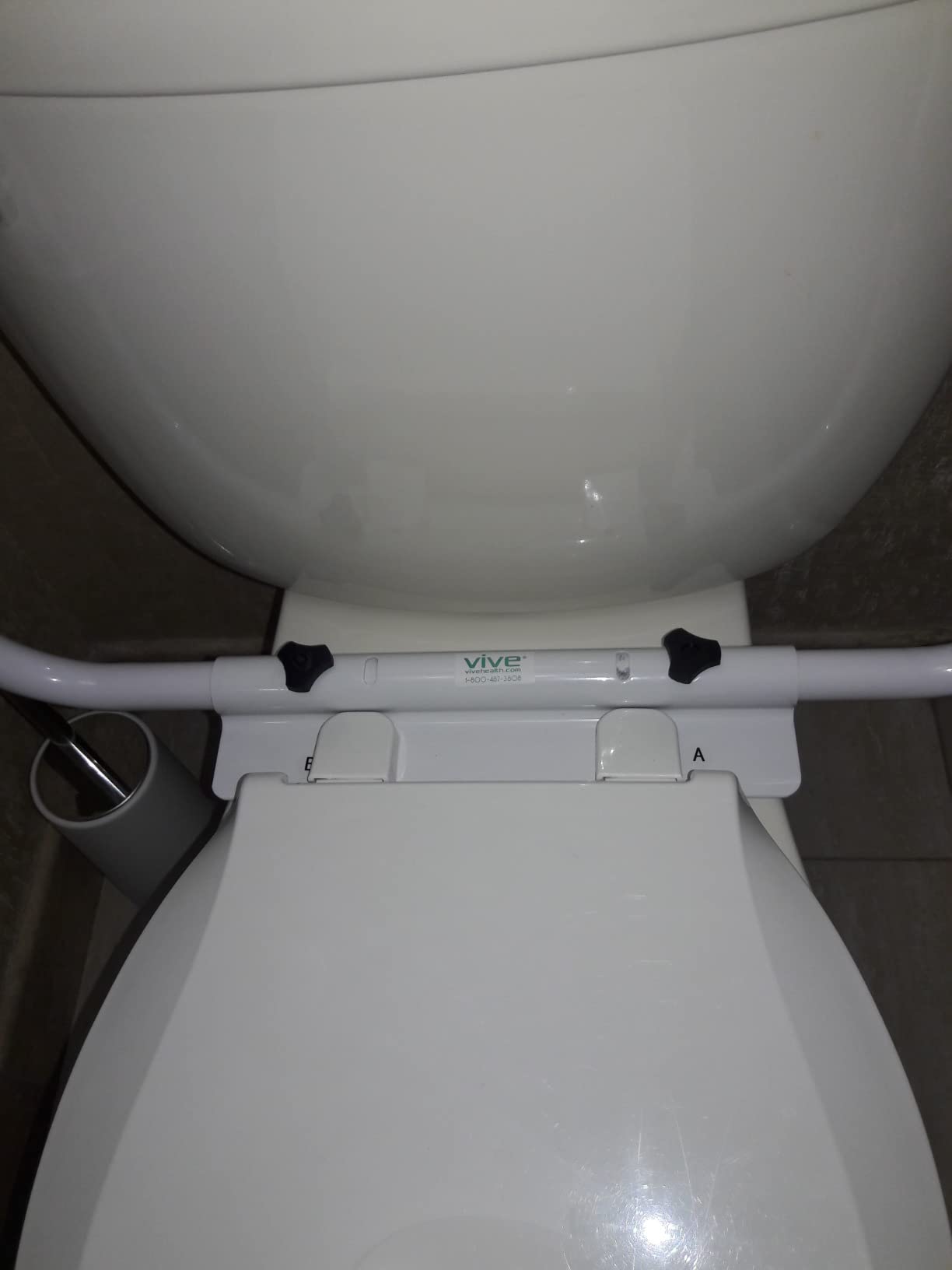 Vive Toilet Safety Rail - Adjustable Grab Bar - Compact Support Frame customer photo 2