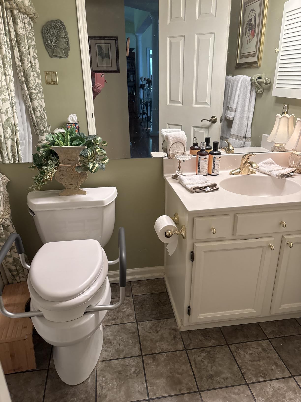 Vive Raised Toilet Seat Riser for Seniors (with Handles) - Handicap Rail customer photo 2