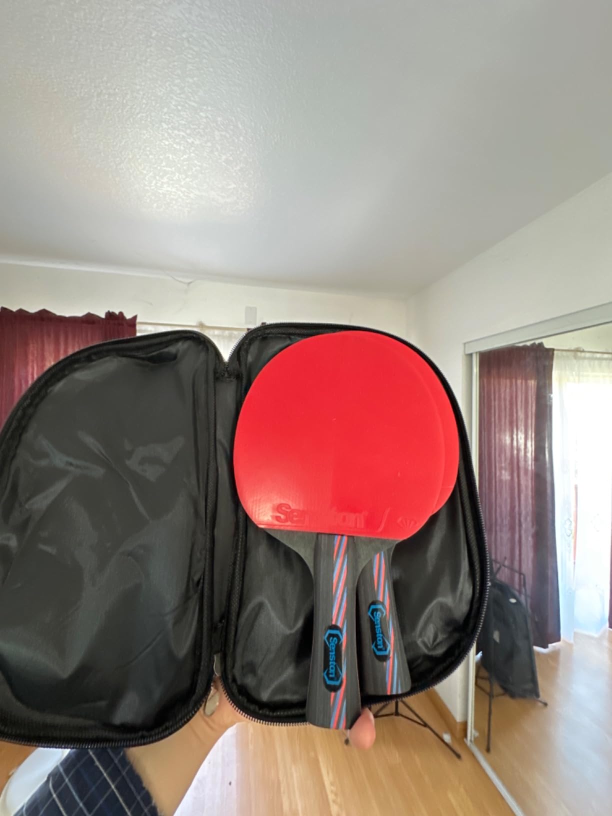 Senston Professional Table Tennis Paddles Advance Intermediate Ping Pong Paddles Set of 2, Table Tennis Racket with Carry Case… customer photo 2