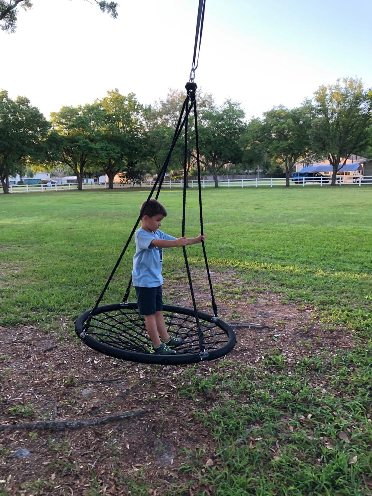 SUPER DEAL 40'' Spider Web Tree Swing Round Net Swing Platform Rope Swing Set for Kids Adult, 71