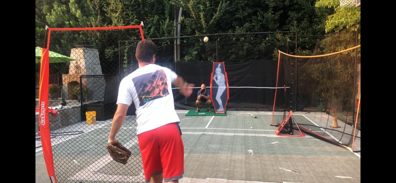 GoSports Baseball & Softball Pitching Screens - L Screen or I Screen - Pitcher Protection Net customer photo 1