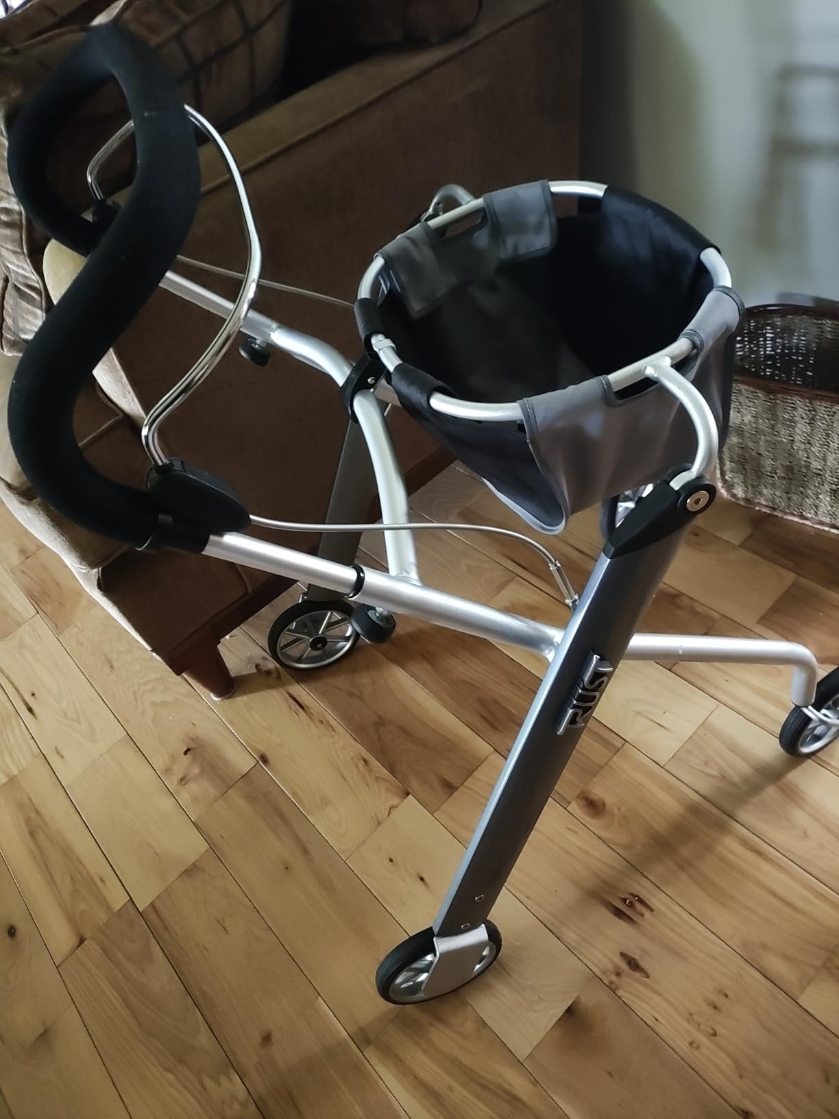 Stander Let’s Go Indoor Rollator, Lightweight Four Wheel Euro Style Walker with Tray, Folding Mobility Aid for Seniors by Trust Care, Silver customer photo 1